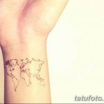 Фото тутуировка карта мира 29.10.2018 №100 - tattoo world map photo - tatufoto.com