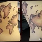 Фото тутуировка карта мира 29.10.2018 №157 - tattoo world map photo - tatufoto.com