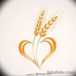Фото эскиз для тату колос пшеницы 23.10.2018 №004 - wheat tattoo sketch - tatufoto.com