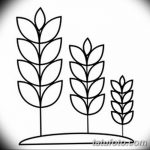 Фото эскиз для тату колос пшеницы 23.10.2018 №024 - wheat tattoo sketch - tatufoto.com