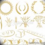 Фото эскиз для тату колос пшеницы 23.10.2018 №065 - wheat tattoo sketch - tatufoto.com