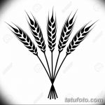 silhouette ears of wheat icon