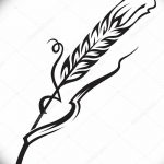 Фото эскиз для тату колос пшеницы 23.10.2018 №075 - wheat tattoo sketch - tatufoto.com