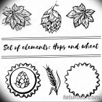 Фото эскиз для тату колос пшеницы 23.10.2018 №080 - wheat tattoo sketch - tatufoto.com