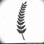 Wheat spike silhouette
