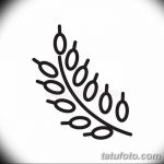Фото эскиз для тату колос пшеницы 23.10.2018 №085 - wheat tattoo sketch - tatufoto.com