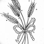 Фото эскиз для тату колос пшеницы 23.10.2018 №099 - wheat tattoo sketch - tatufoto.com
