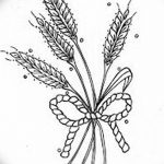Фото эскиз для тату колос пшеницы 23.10.2018 №150 - wheat tattoo sketch - tatufoto.com