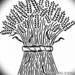 Фото эскиз для тату колос пшеницы 23.10.2018 №153 - wheat tattoo sketch - tatufoto.com