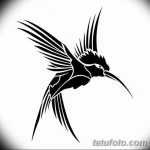 Фото эскиз тату колибри 15.10.2018 №008 - sketch of hummingbird tattoo - tatufoto.com