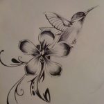 Фото эскиз тату колибри 15.10.2018 №014 - sketch of hummingbird tattoo - tatufoto.com