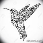 Фото эскиз тату колибри 15.10.2018 №019 - sketch of hummingbird tattoo - tatufoto.com