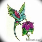 Фото эскиз тату колибри 15.10.2018 №021 - sketch of hummingbird tattoo - tatufoto.com