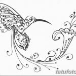 Фото эскиз тату колибри 15.10.2018 №026 - sketch of hummingbird tattoo - tatufoto.com