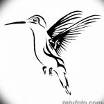 Фото эскиз тату колибри 15.10.2018 №028 - sketch of hummingbird tattoo - tatufoto.com