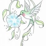 Фото эскиз тату колибри 15.10.2018 №046 - sketch of hummingbird tattoo - tatufoto.com