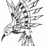 Фото эскиз тату колибри 15.10.2018 №057 - sketch of hummingbird tattoo - tatufoto.com