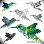 Фото эскиз тату колибри 15.10.2018 №077 - sketch of hummingbird tattoo - tatufoto.com