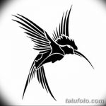 Фото эскиз тату колибри 15.10.2018 №079 - sketch of hummingbird tattoo - tatufoto.com