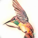 Фото эскиз тату колибри 15.10.2018 №081 - sketch of hummingbird tattoo - tatufoto.com
