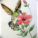 Фото эскиз тату колибри 15.10.2018 №086 - sketch of hummingbird tattoo - tatufoto.com