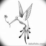 Фото эскиз тату колибри 15.10.2018 №090 - sketch of hummingbird tattoo - tatufoto.com