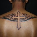 православный крест на спине тату 4