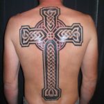 православный крест на спине тату 8