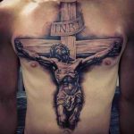тату православный крест на груди 1