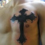 тату православный крест на груди 3