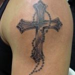 тату православный крест на плече мужские 6