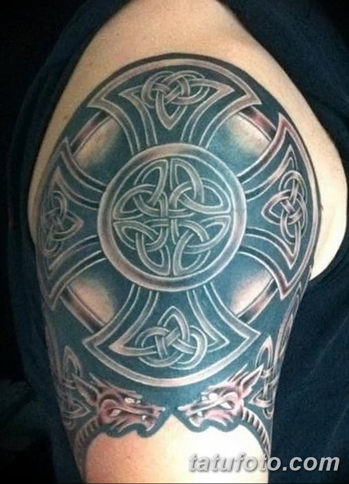 Тату кельтский узор на плече мужские фото со значением
