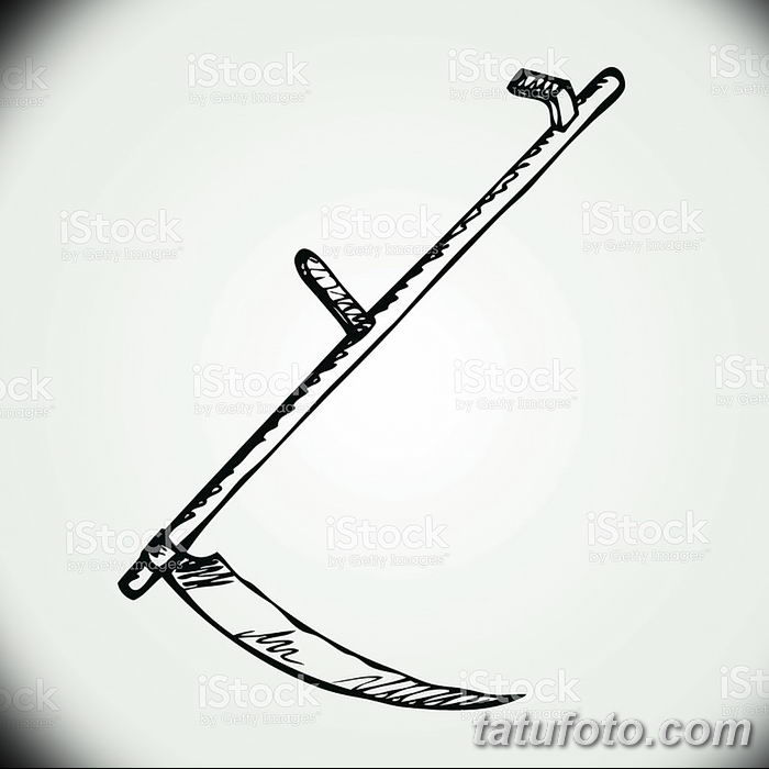 Фото рисунка тату коса 06.11.2018 №058 - scythe tattoo photo - tatufoto.com- tatufoto.com