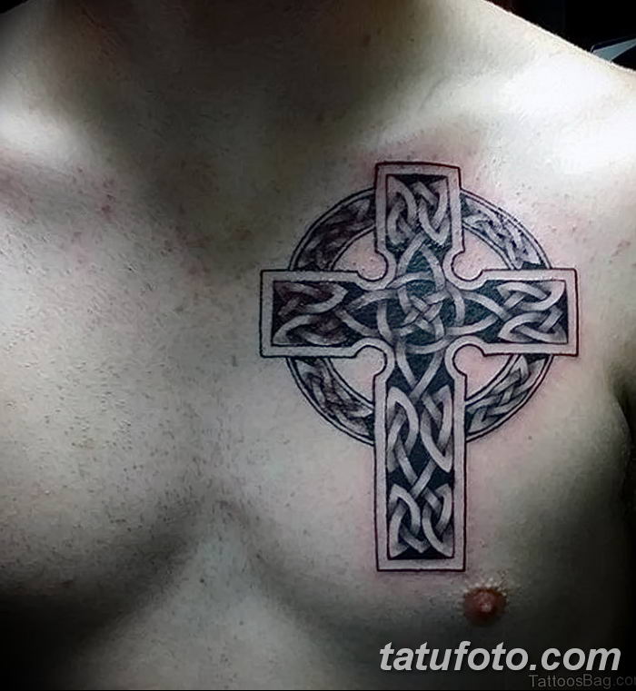 Тату мужские Кельтский крест