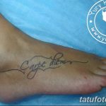 фото рисунка тату надписи Carpe diem 16.11.2018 №071 - tattoo carpe diem - tatufoto.com