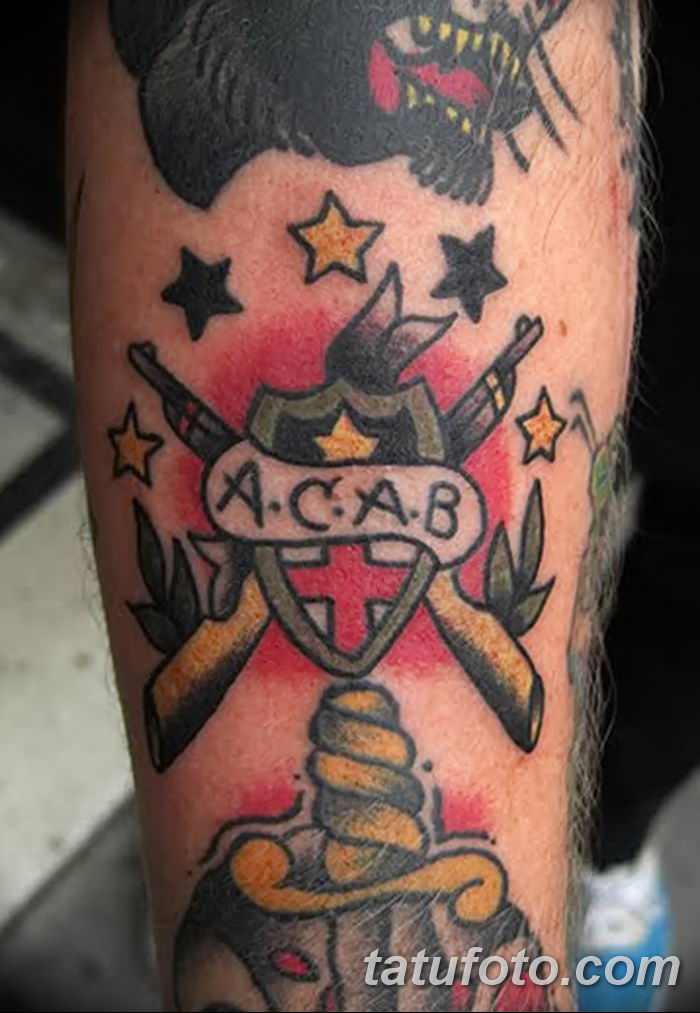 Фото Тату acab 02.11.2018 №034 Acab tattoo