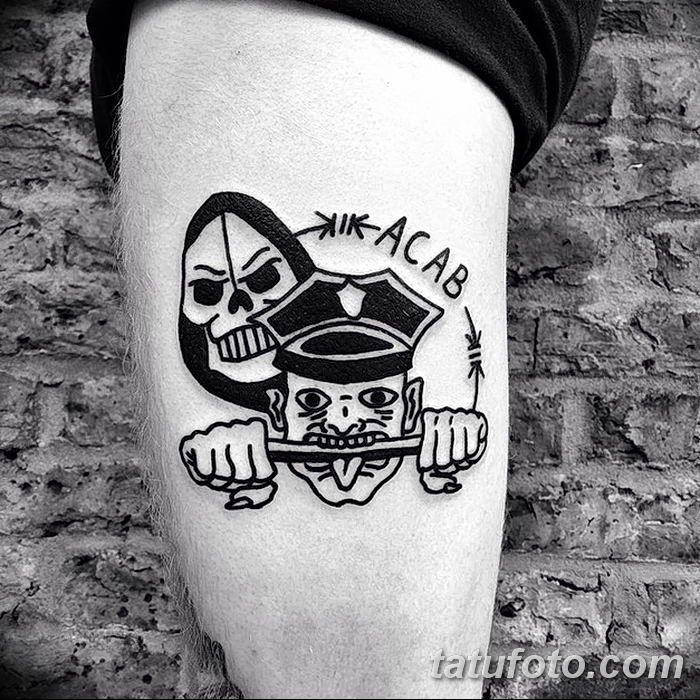 Фото Тату acab 02.11.2018 №036 Acab tattoo