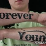 Фото рисунка Тату forever young 03.11.2018 №001 - Tattoo forever young - tatufoto.com