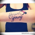 Фото рисунка Тату forever young 03.11.2018 №017 - Tattoo forever young - tatufoto.com