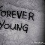 Фото рисунка Тату forever young 03.11.2018 №050 - Tattoo forever young - tatufoto.com