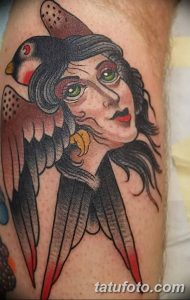 Фото рисунка тату гарпия 06.11.2018 №055 - photo tattoo harpy - tatufoto.com