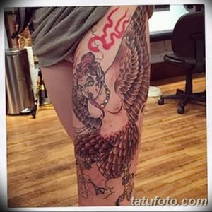 Фото рисунка тату гарпия 06.11.2018 №056 - photo tattoo harpy - tatufoto.com