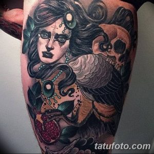 Фото рисунка тату гарпия 06.11.2018 №057 - photo tattoo harpy - tatufoto.com