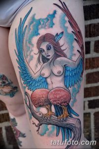 Фото рисунка тату гарпия 06.11.2018 №058 - photo tattoo harpy - tatufoto.com