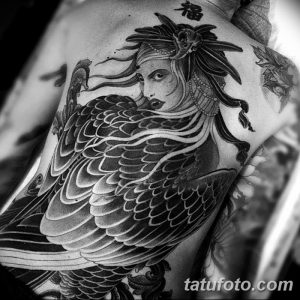 Фото рисунка тату гарпия 06.11.2018 №061 - photo tattoo harpy - tatufoto.com