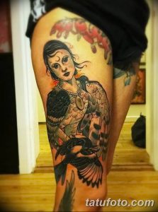 Фото рисунка тату гарпия 06.11.2018 №062 - photo tattoo harpy - tatufoto.com