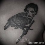 Фото рисунка тату гарпия 06.11.2018 №073 - photo tattoo harpy - tatufoto.com