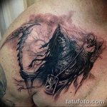 Фото рисунка тату коса 06.11.2018 №006 - scythe tattoo photo - tatufoto.com