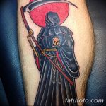 Фото рисунка тату коса 06.11.2018 №023 - scythe tattoo photo - tatufoto.com