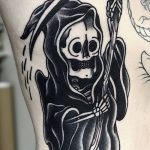 Фото рисунка тату коса 06.11.2018 №069 - scythe tattoo photo - tatufoto.com